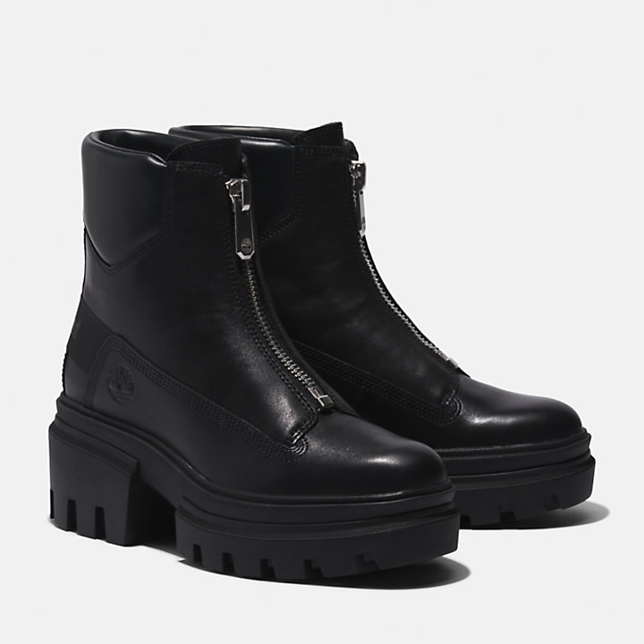 Everleigh Front-zip Boot voor dames in zwart-