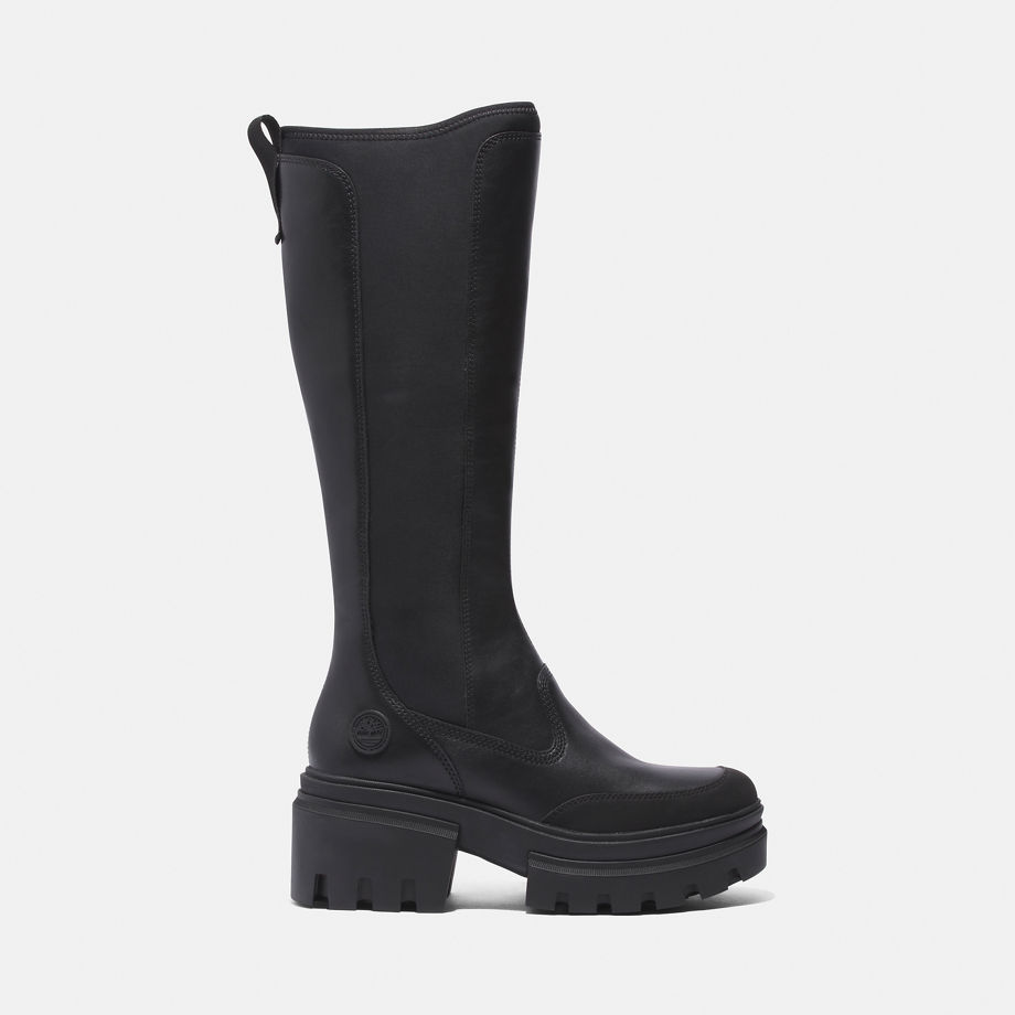 Timberland Everleigh Tall Boot For Women In Black Black, Size 6