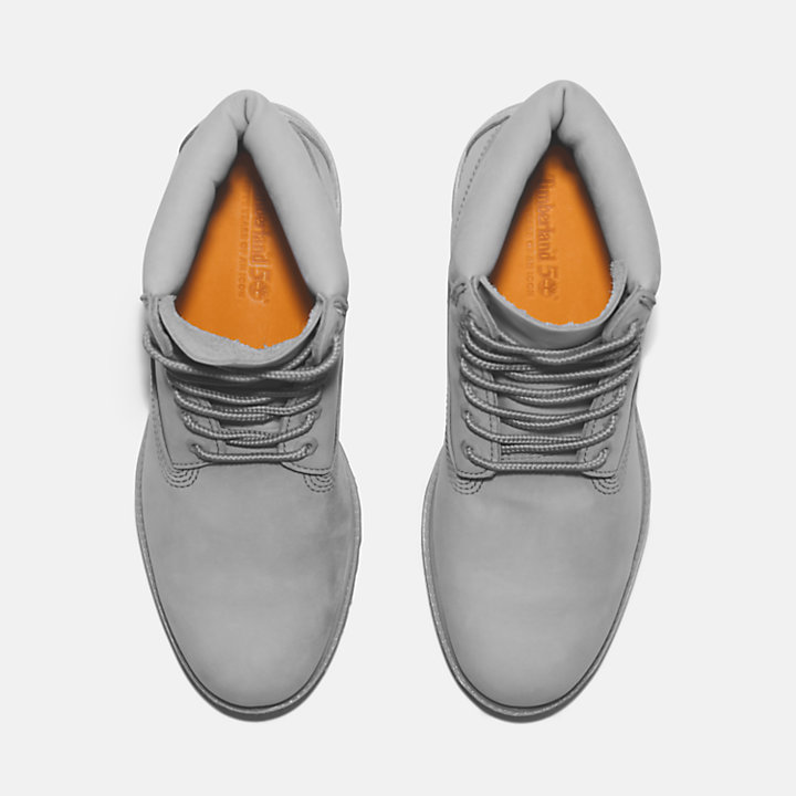 Timberland® 50th Edition Premium 6-Inch Boot imperméables pour homme en gris clair-