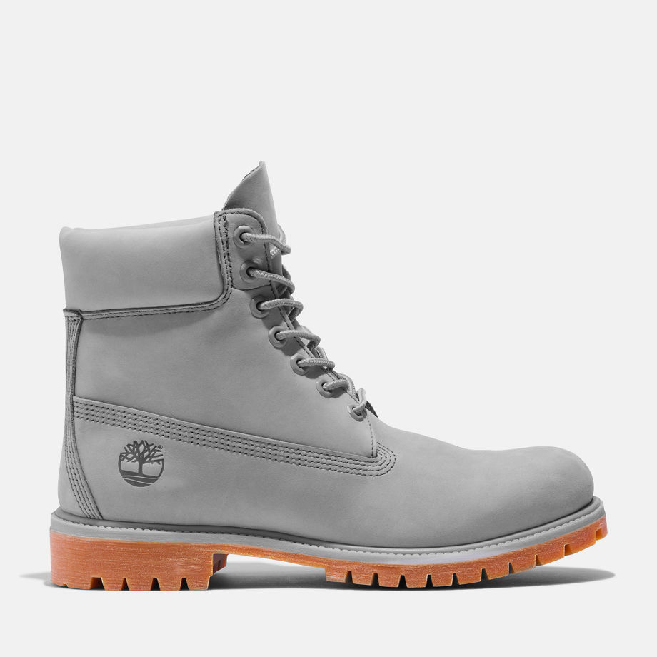 Timberland 50th Edition Premium 6-inch Waterproof Boot For Men In Light Grey Grey, Size 9.5