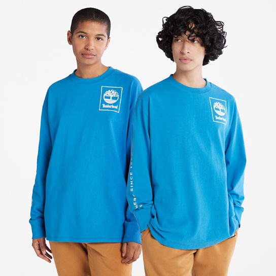 T-shirt épais à manches longues unisexe en bleu | Timberland