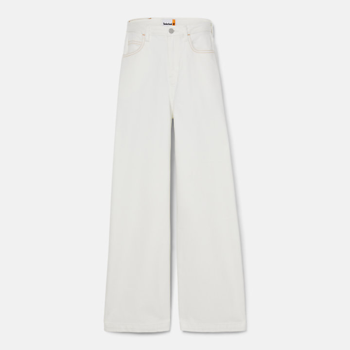 Carpenter Trousers with Refibra™ Technology for Women in White-