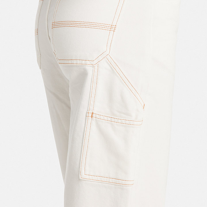 Pantalon charpentier avec technologie Refibra™ pour femme en blanc