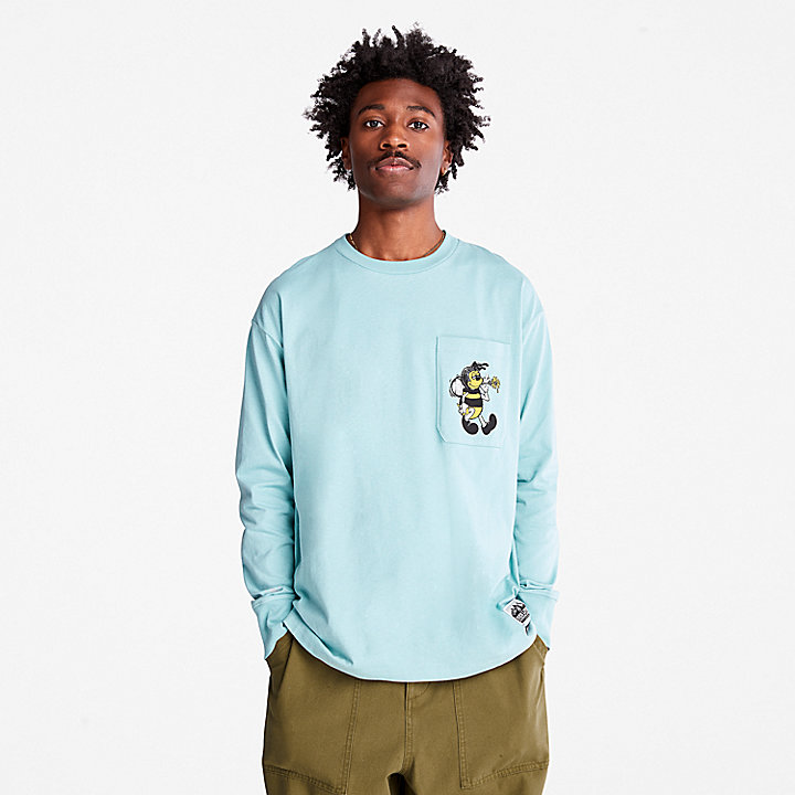 Bee Line x Timberland® Back-graphic Long-sleeved T-Shirt in Blue