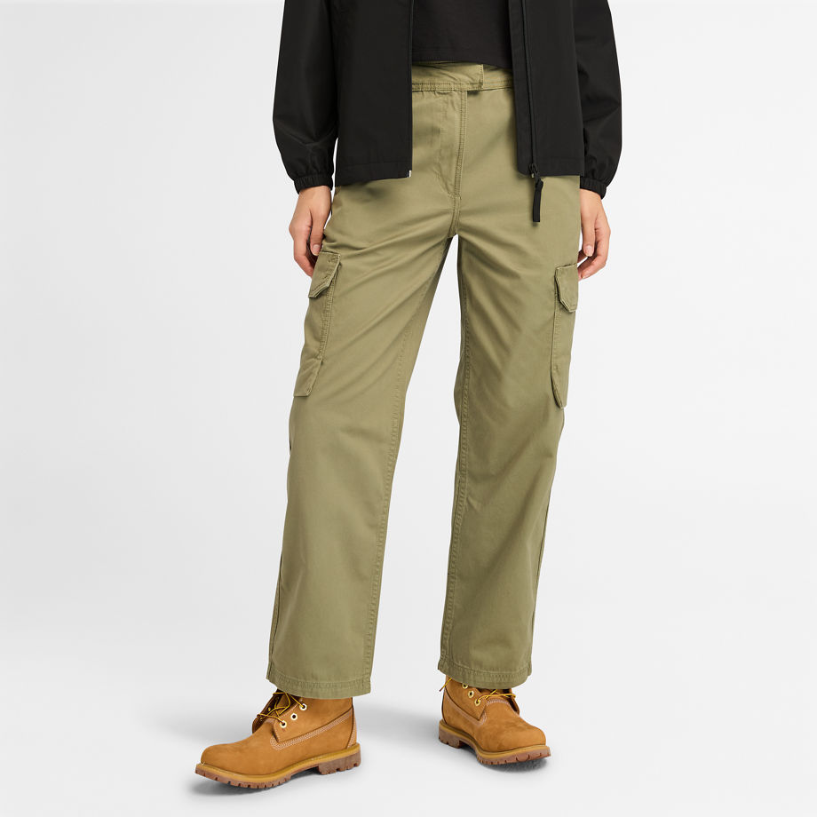 Timberland Utility Cargo Trousers For Women In Green Green