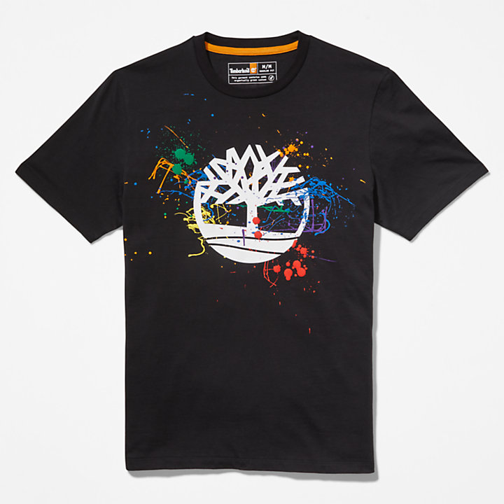 T-shirt Paint Pride in colore nero-