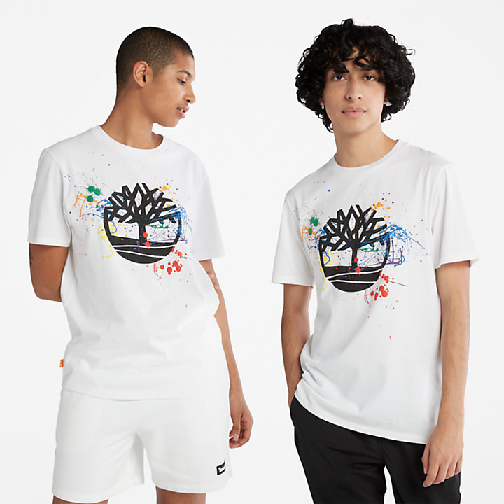T-shirt Paint Pride in bianco-