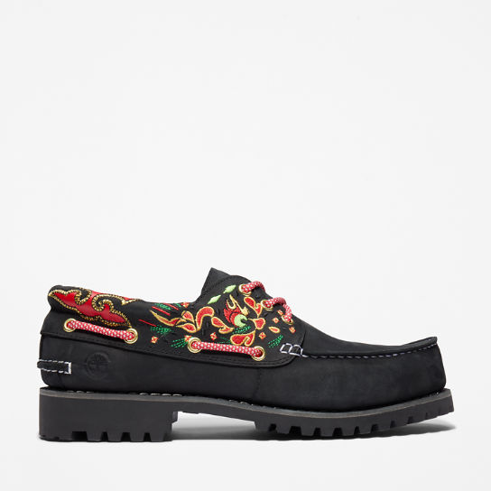 CLOT x Timberland® 3-Eye Boat Shoe for Men in Black | Timberland