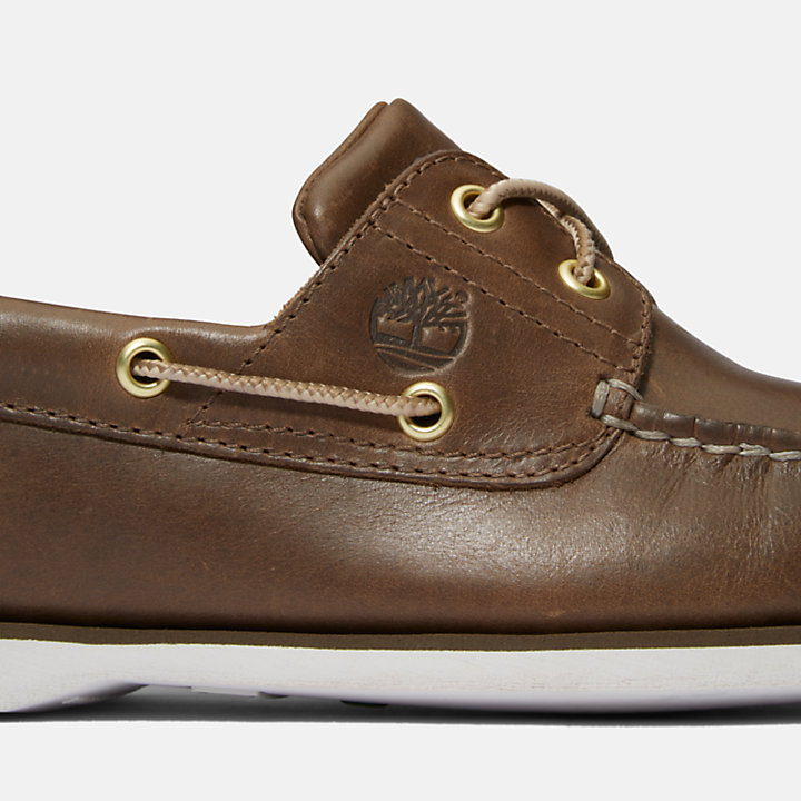 Classic Boat Shoe for Men in Brown Full Grain-
