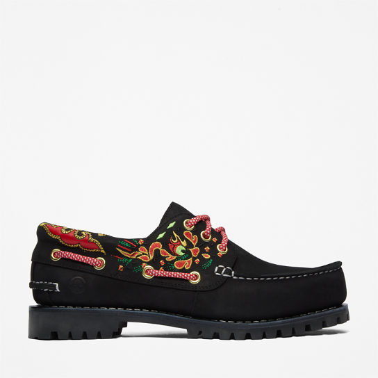 CLOT x Timberland® 3-Eye Boat Shoe for Women in Black | Timberland