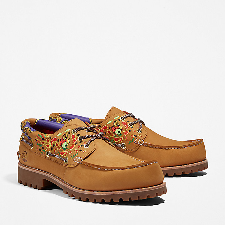CLOT x Timberland® 3-Eye Boat Shoe for Men in Yellow
