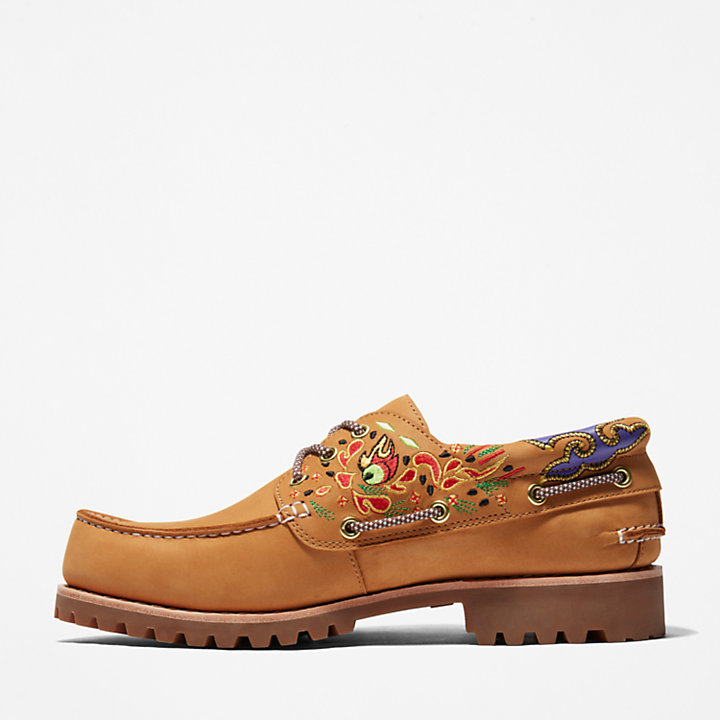 CLOT x Timberland® 3-Eye Boat Shoe for Men in Yellow-