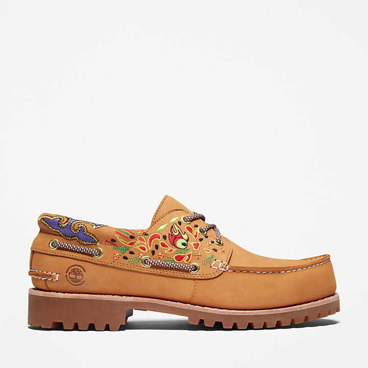 CLOT x Timberland® 3-Eye Boat Shoe for Men in Yellow-