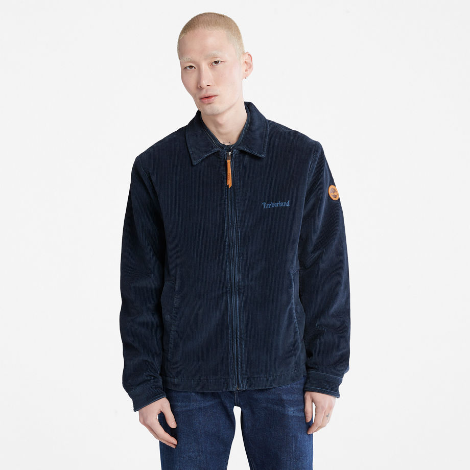 Timberland Corduroy Chore Jacket For Men In Navy Dark Blue, Size XL
