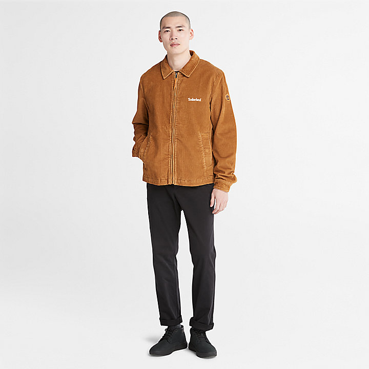 Corduroy Chore Jacket for Men in Brown