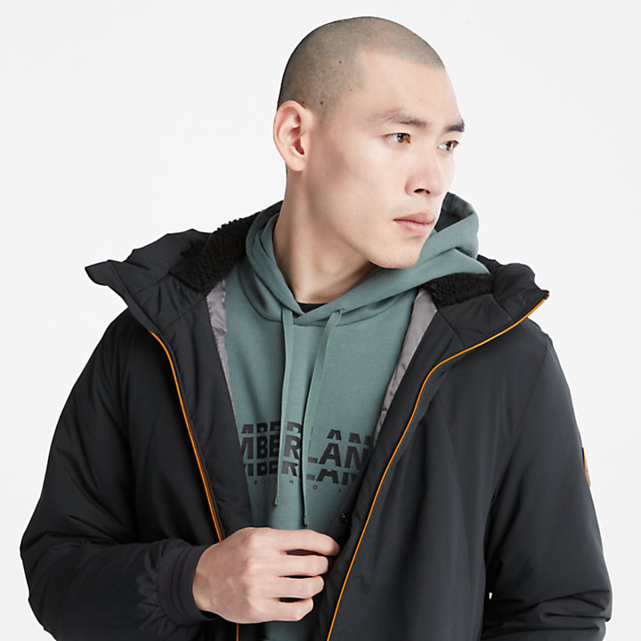 Insulated Parka for Men in Black-