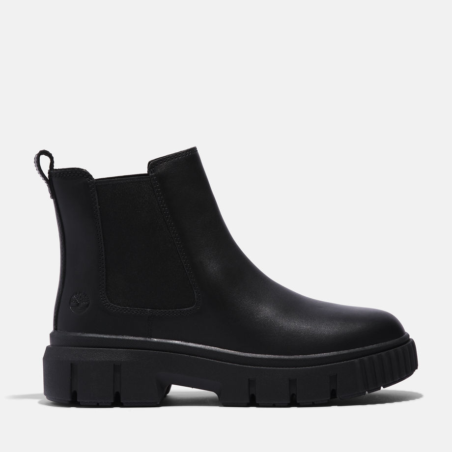 Timberland Greyfield Chelsea Boot For Women In Black Black, Size 4