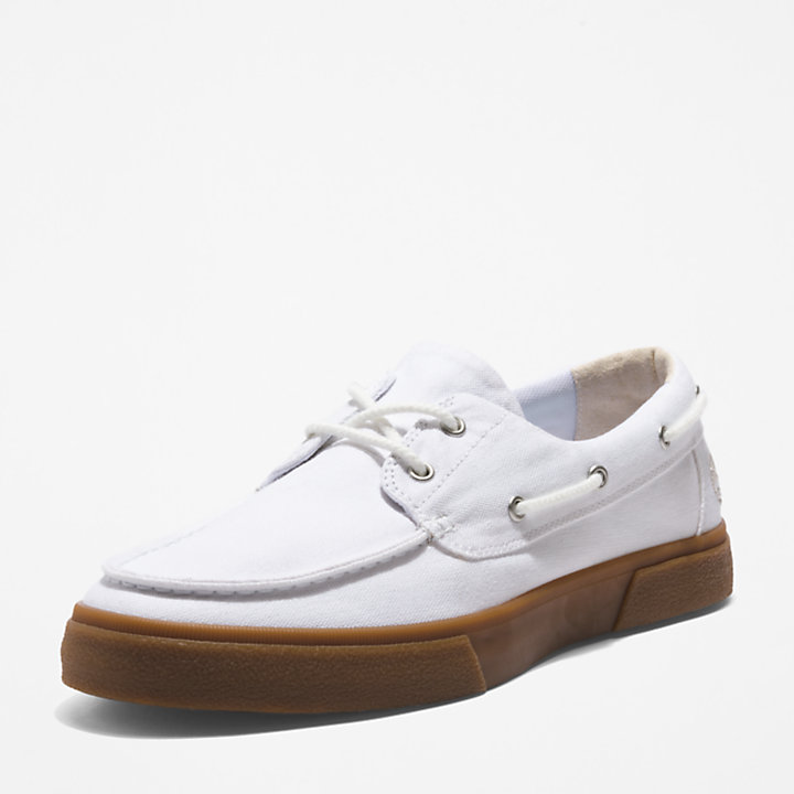 Union Wharf 2.0 EK+ Boat Shoe for Men in White-