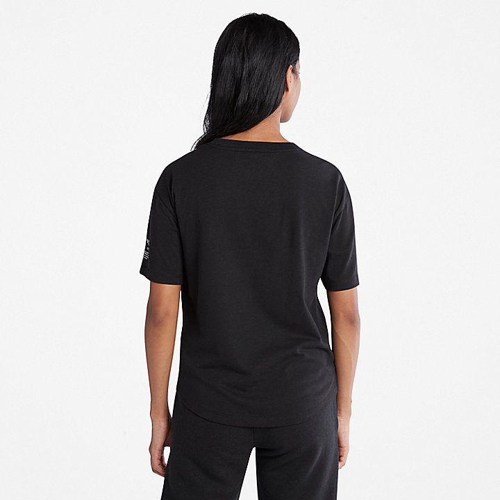 T-Shirt with Tencel™ x Refibra™ Technology for Women in Black