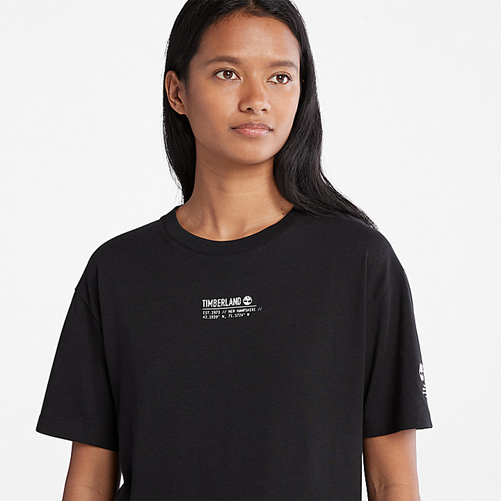 Camiseta con tecnología Tencel™ x Refibra™ para mujer en color negro