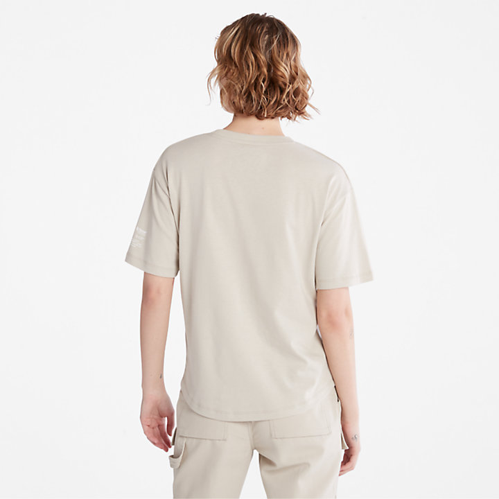 T-shirt com Tecnologia Tencel™ x Refibra™ para Mulher em cinzento-