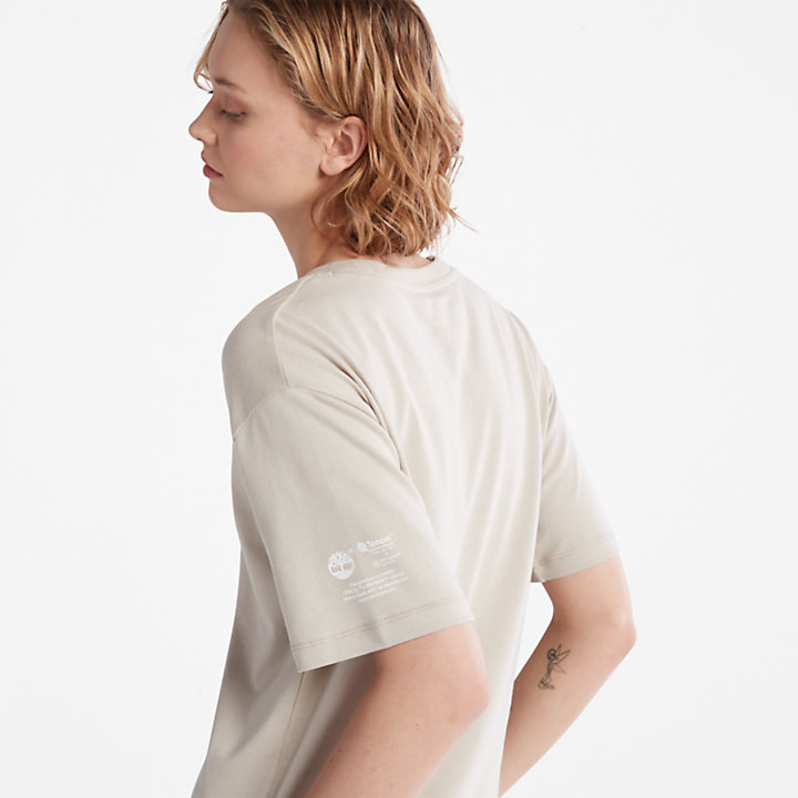 T-shirt avec technologie Tencel™ x Refibra™ pour femme en gris-
