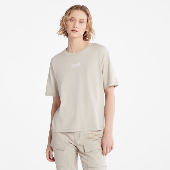 T-shirt met Tencel™ x Refibra™-technologie voor dames in grijs | Timberland