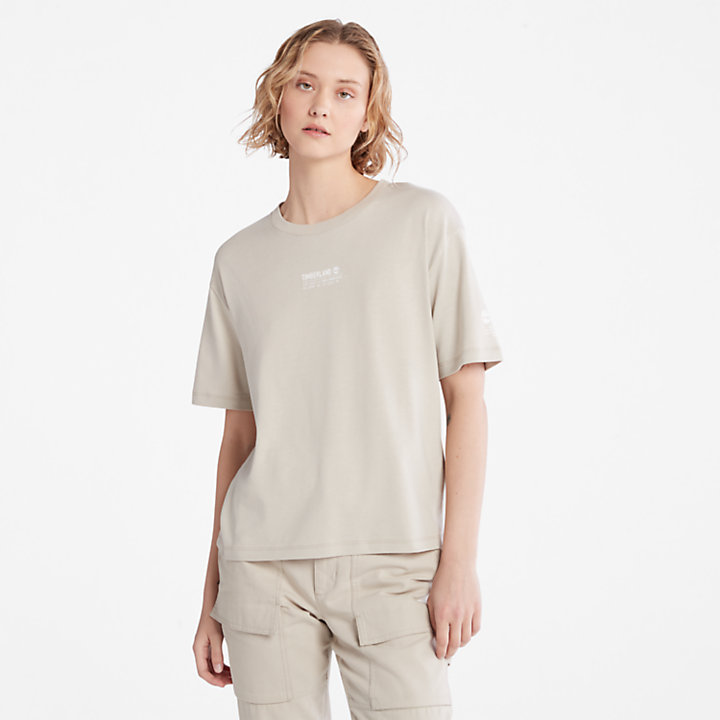 Camiseta con tecnología Tencel™ x Refibra™ para mujer en gris-