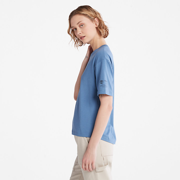 T-Shirt mit Tencel™ x Refibra™-Technologie für Damen in Blau-