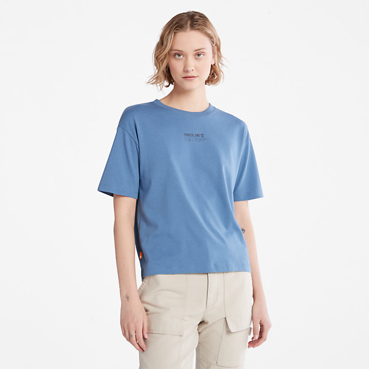T-Shirt con Tecnologia Tencel™ x Refibra™ da Donna in blu-