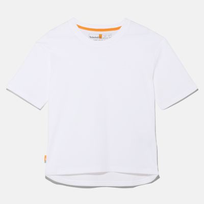 Timberland Klassiek T-shirt Met Ronde Hals Voor Dames In Wit Wit