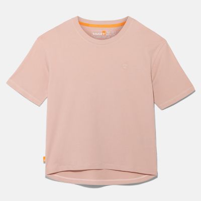 Timberland Klassiek T-shirt Met Ronde Hals Voor Dames In Roze Roze