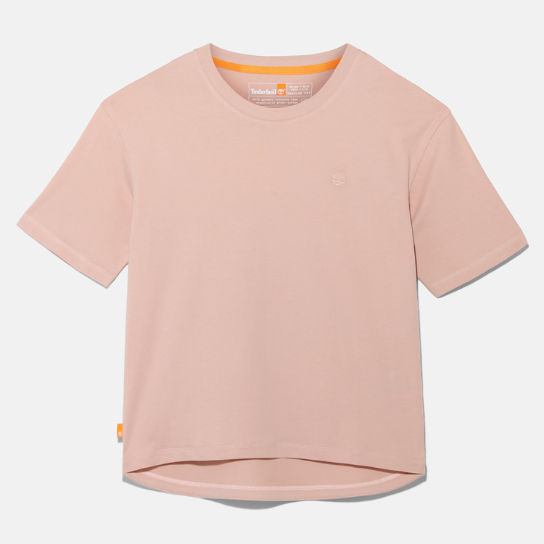 Camiseta clásica de cuello redondo para mujer en rosa | Timberland