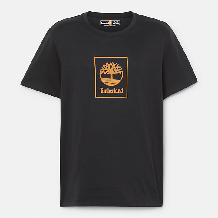 T-Shirt mit Logo für Herren in Schwarz-