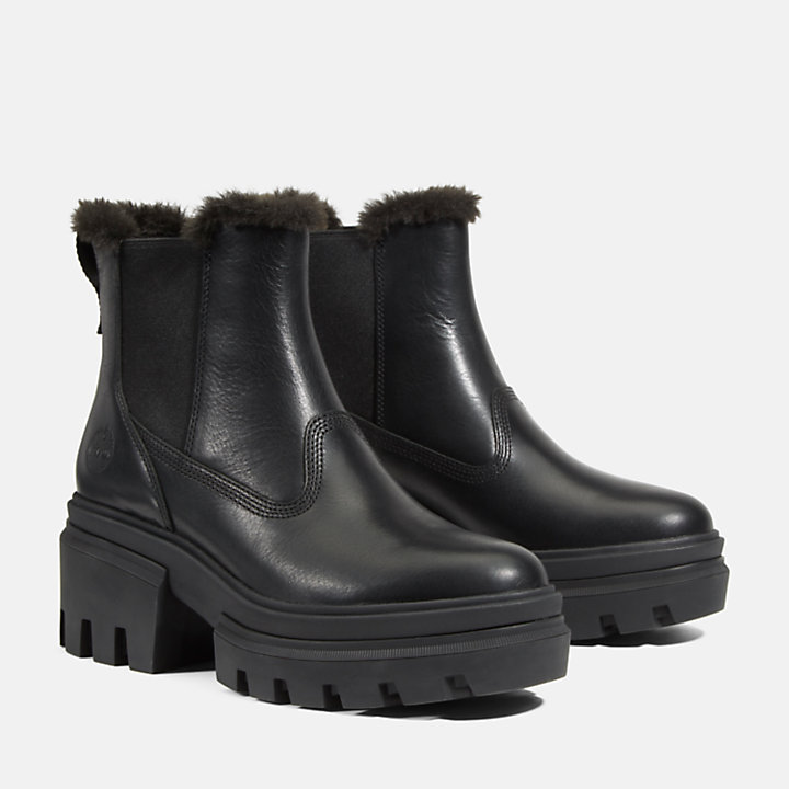 Everleigh Warm Lined Chelsea Boot for Women in Black-