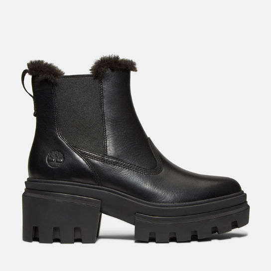 Everleigh Warm Lined Chelsea Boot for Women in Black | Timberland