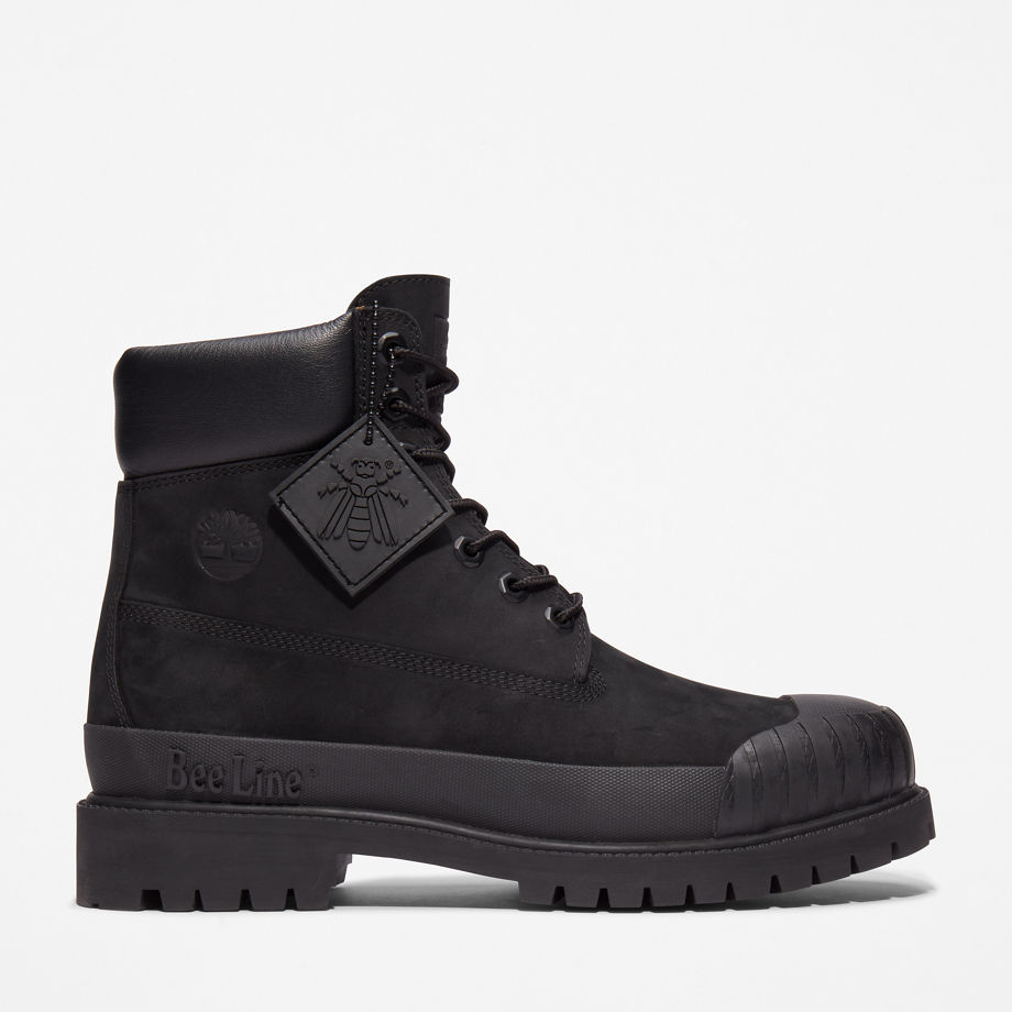 Bee Line X Timberland Premium 6 Inch Rubber-toe Boot For Men In Black Black