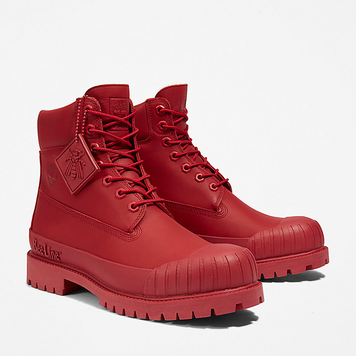 Bee Line x Timberland Premium® 6 Inch Boot met rubberen neus voor heren in rood
