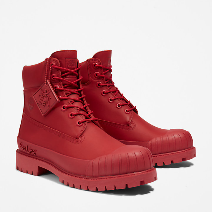 Bee Line x Timberland Premium® 6 Inch Boot met rubberen neus voor heren in rood-