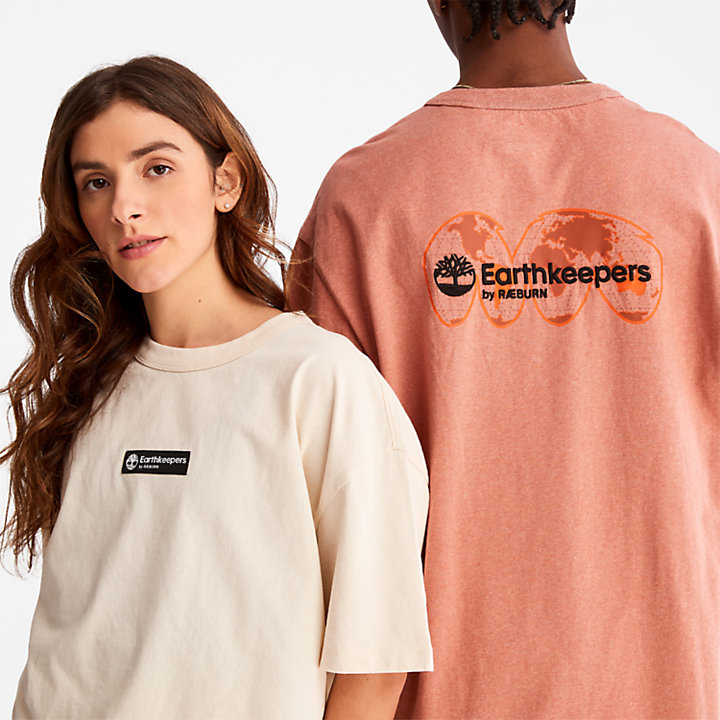 Camiseta con Gráfico del Globo Terráqueo de Archivo Earthkeepers® by Raeburn en naranja-