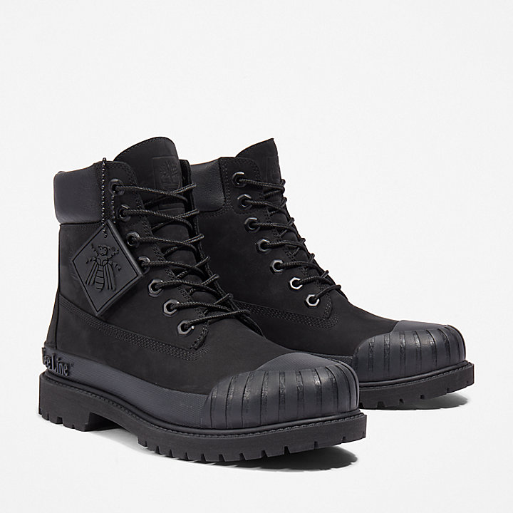 Bee Line x Timberland® Premium 6 Inch Rubber-Toe Boot voor dames in zwart