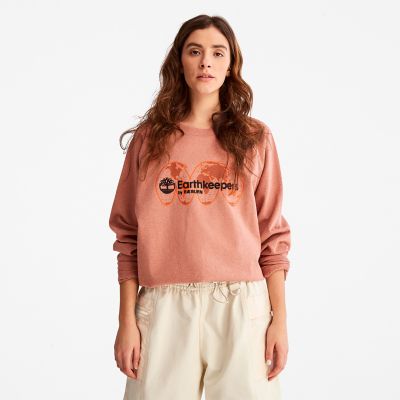 Earthkeepers® by Raeburn Archief Globe Sweatshirt met ronde hals in oranje | Timberland