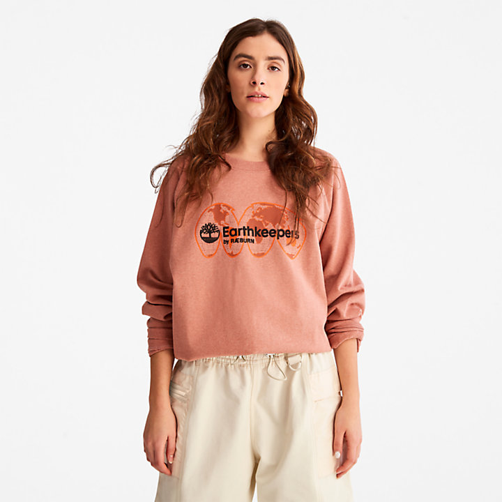 Earthkeepers® by Raeburn Archive Globe Sweatshirt mit Rundhalsausschnitt in Orange-