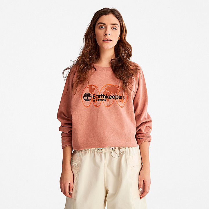 Earthkeepers® by Raeburn Archive Globe Sweatshirt mit Rundhalsausschnitt in Orange