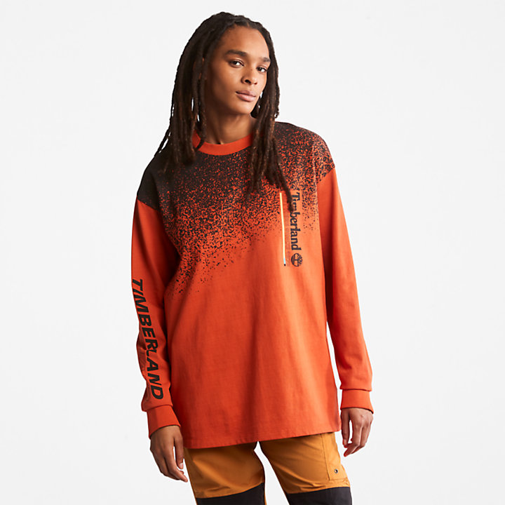 Outdoor Archive Long-sleeved Graphic T-Shirt in Orange-