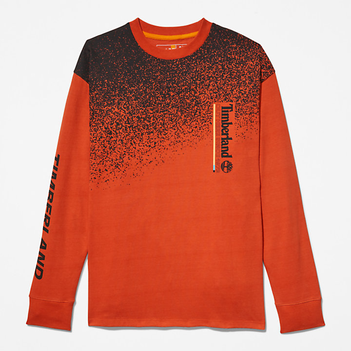 T-shirt à manches longues avec motif Outdoor Archive en orange-