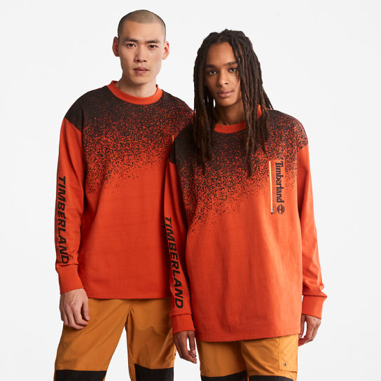 T-shirt à manches longues avec motif Outdoor Archive en orange | Timberland