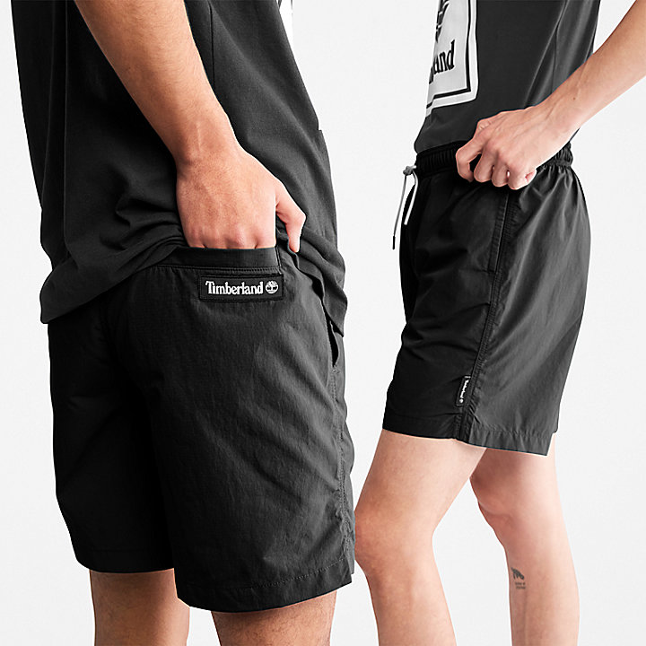 Unisex Windbreaker Shorts in Schwarz