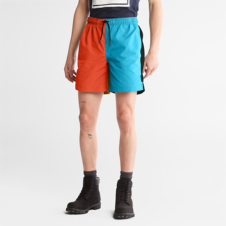 Unisex Windbreaker Shorts in Orange-