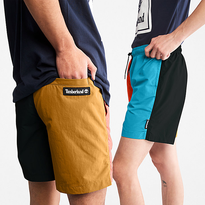 Unisex Windbreaker Shorts in Orange